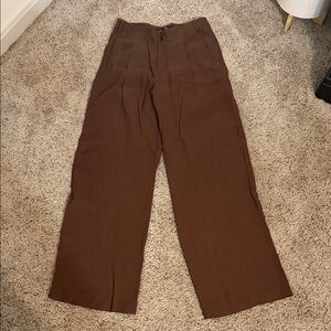 Mango Women's Chocolate Brown Trousers